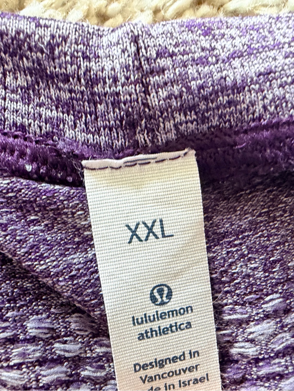 Lululemon Men’s Athletic T Shirt XXL Purple Short Sleeve Workout Tee - Picture 5 of 7